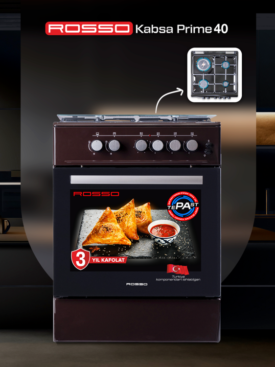 ГАЗОВАЯ ПЛИТА ROSSO KABSA PRIME 40BR