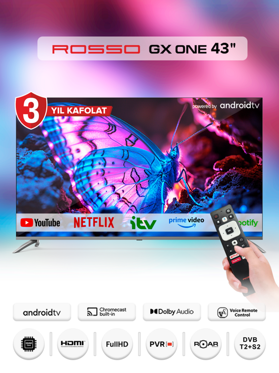 Умные телевизоры ROSSO 43GX ONE